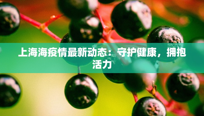 上海海疫情最新动态：守护健康，拥抱活力