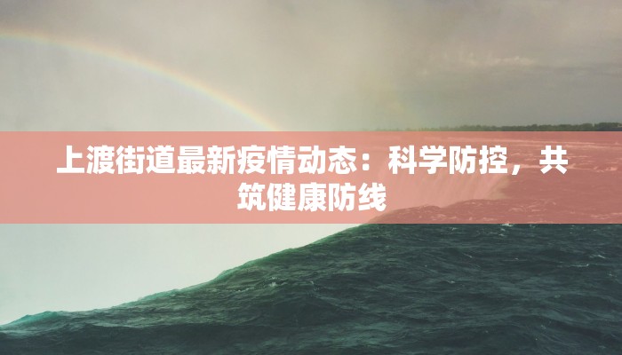 上渡街道最新疫情动态:科学防控,共筑健康防线 上渡街道最新疫情动态:科学防控,共筑健康防线