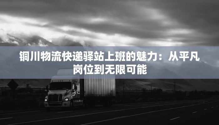 铜川物流快递驿站上班的魅力：从平凡岗位到无限可能